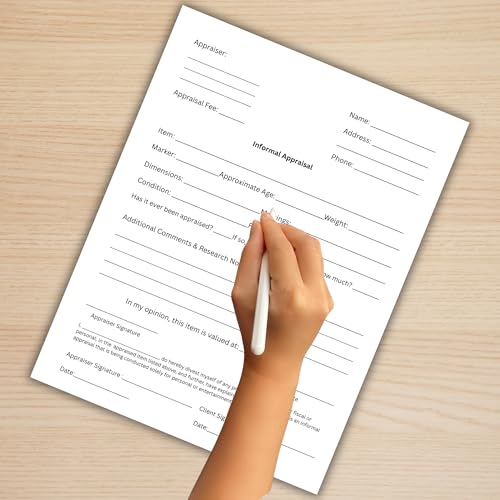 Lashicorn Antique Appraisal Form 50pk 8.5x11” for Provenance Opinion of Value Worth Dealer Collectible Assessment Sheet Historical Vintage Treasure Identification - Image 5
