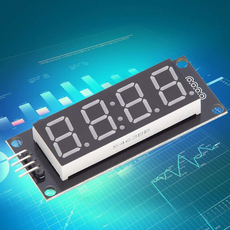 4-Digit 7-Segment Display Tube, LED Display Tube Module, LED Segmented Display, 7 Segment Digital Tube for Use Library TM1637.h(Green Characters) - Image 4