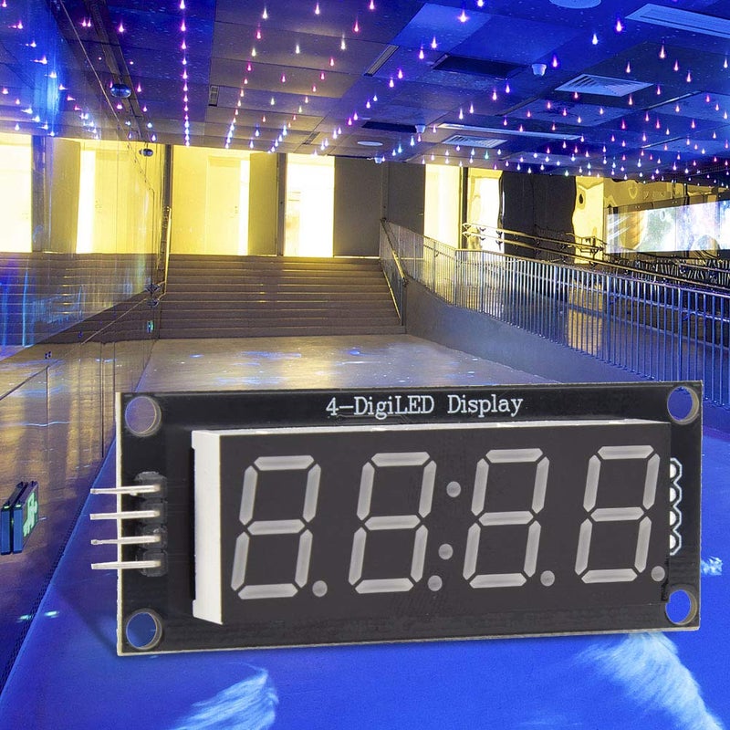 4-Digit 7-Segment Display Tube, LED Display Tube Module, LED Segmented Display, 7 Segment Digital Tube for Use Library TM1637.h(Green Characters) - Image 3