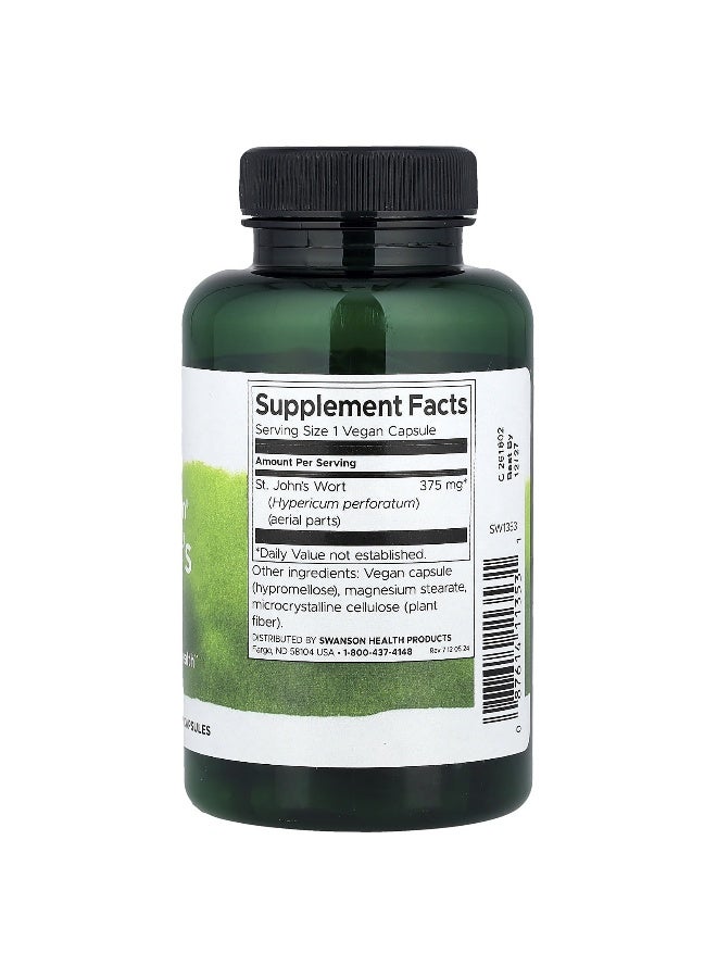 SWANSON سوانسون، طيف كامل® نبتة سانت جون، 375 ملغ، 120 كبسولة نباتية - Image 2