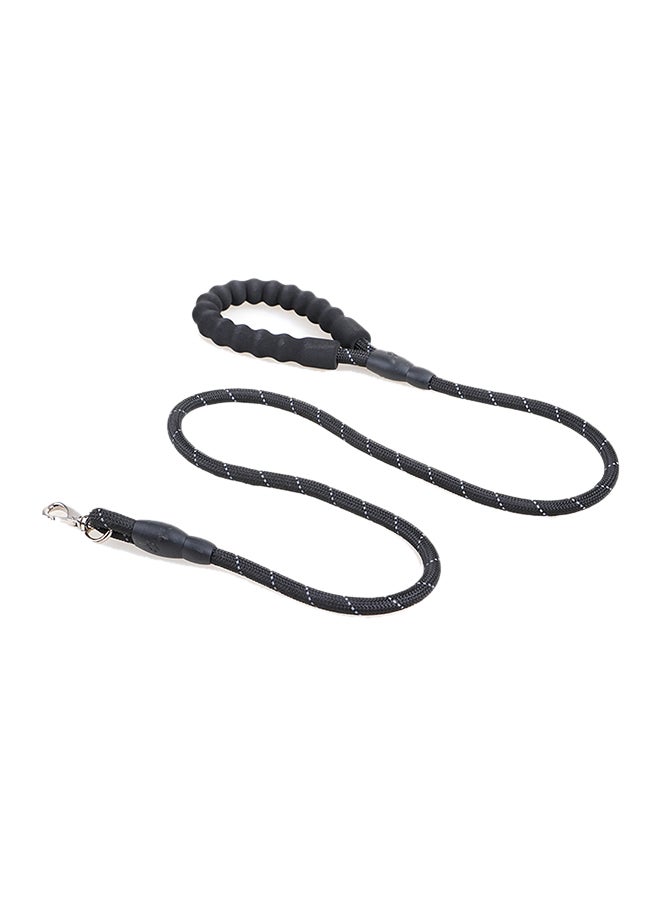 Sharpdo Padded Handle Reflective Dog Leash With Carabiner Black/Silver - Image 2