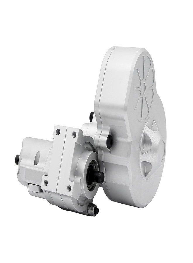FACCNOY Metal Complete Transmission Cutoff Gearbox with Dig Gear for 1:10 Axial SCX10 AX10 Wraith RC Crawler Car (Silver) - Image 4
