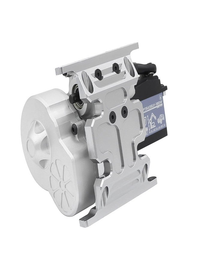 FACCNOY Metal Complete Transmission Cutoff Gearbox with Dig Gear for 1:10 Axial SCX10 AX10 Wraith RC Crawler Car (Silver) - Image 2