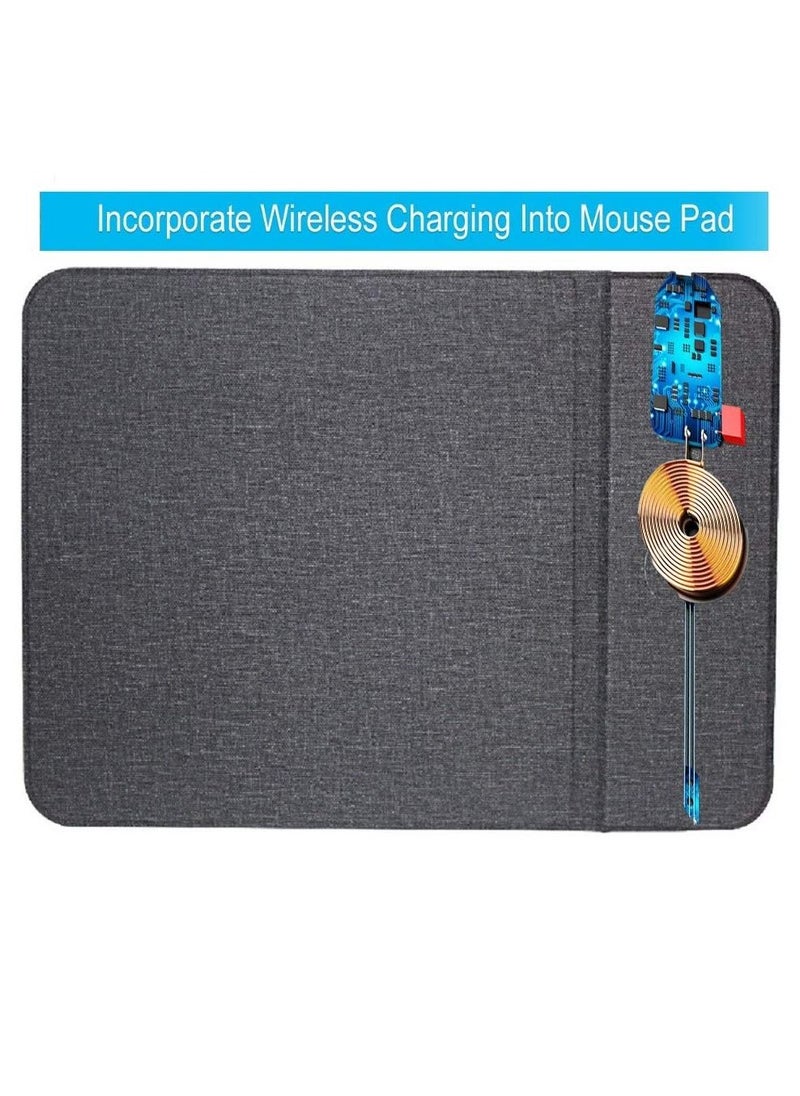 Generic - Flat Clicker Mouse Pad With Wireless Charger 10W Fast Wireless Charging Pad For Samsung iPhone - Image 1
