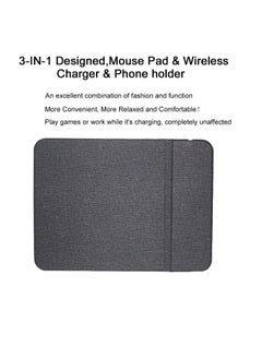 Generic Flat Clicker Mouse Pad With Wireless Charger 10W Fast Wireless Charging Pad For Samsung iPhone  - Image 4