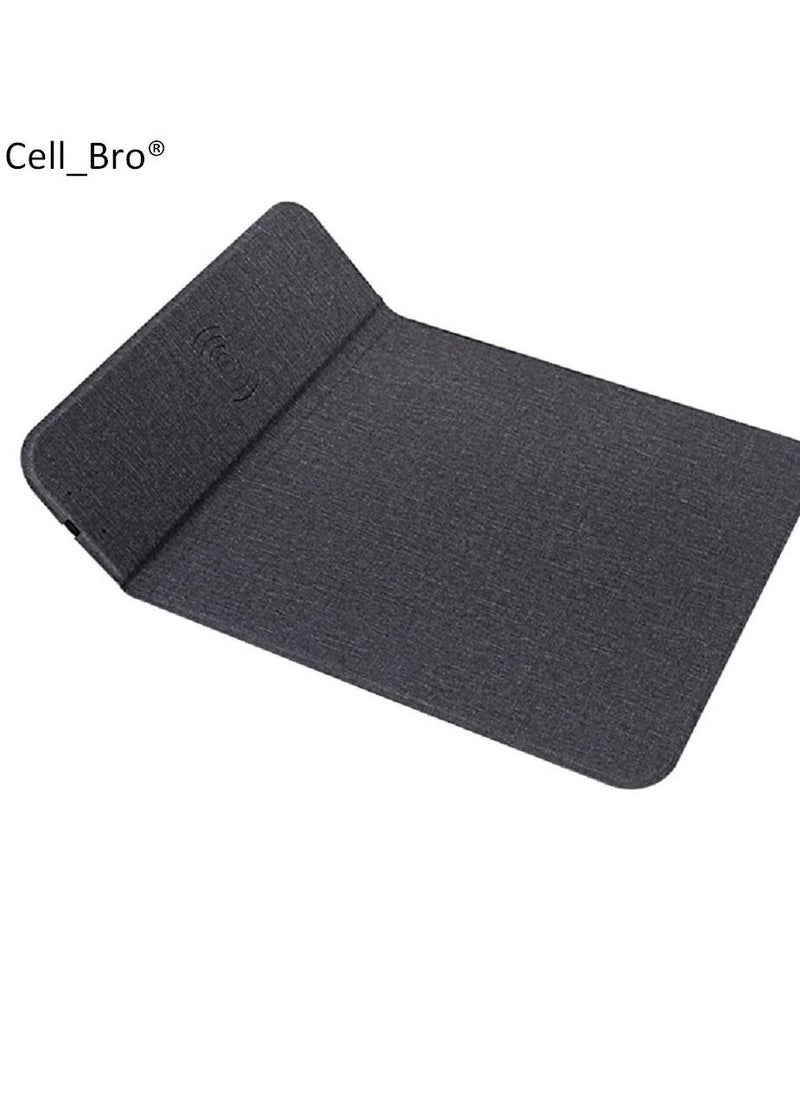 Generic - Flat Clicker Mouse Pad With Wireless Charger 10W Fast Wireless Charging Pad For Samsung iPhone - Image 1