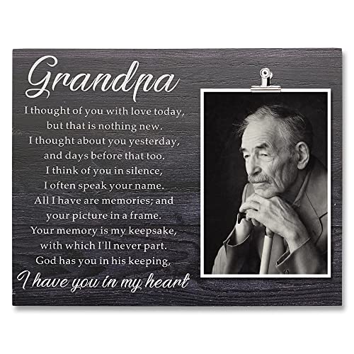 ZENNLAB Grandpa Memorial Picture Frame, In Memory of Grandpa, Memorial Gift for Loss of Grandpa, Sympathy Condolence Gift for Grandpa Bereavement - Image 1