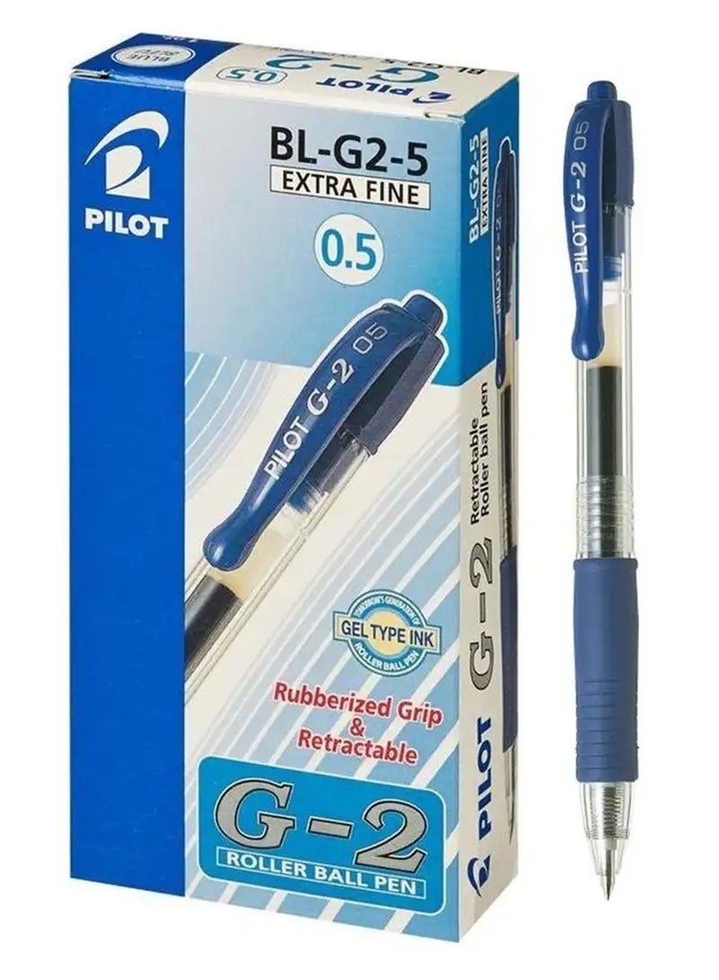 PILOT قلم جل رولر G-2 مكون من 12 قطعة بحبر أزرق - Image 1