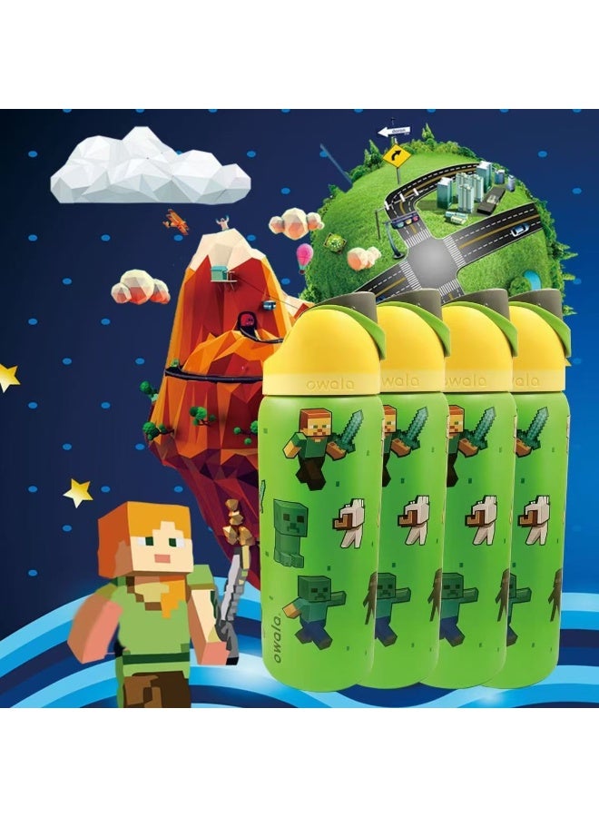 زجاجة مياه أوالا فري سيب من الفولاذ المقاوم للصدأ، 32 أونصة، بتصميم ماين كرافت خاص - Image 5