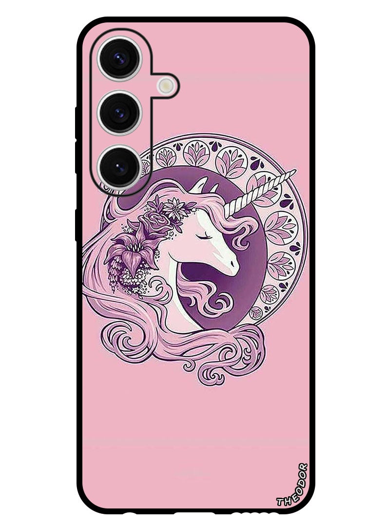 Theodor Protective Case Anti Scratch Shock Proof Bumper Cover For Samsung Galaxy S24 Pink Unicorn - Image 1