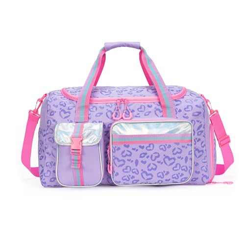 Oruiji Kids Duffle Bag Girls Women Travel Bag Gifts Overnight Bag for Girls Women Tote Sleepover Bags for Girl Gym Dance Bags with Shoes Compartment - Image 1