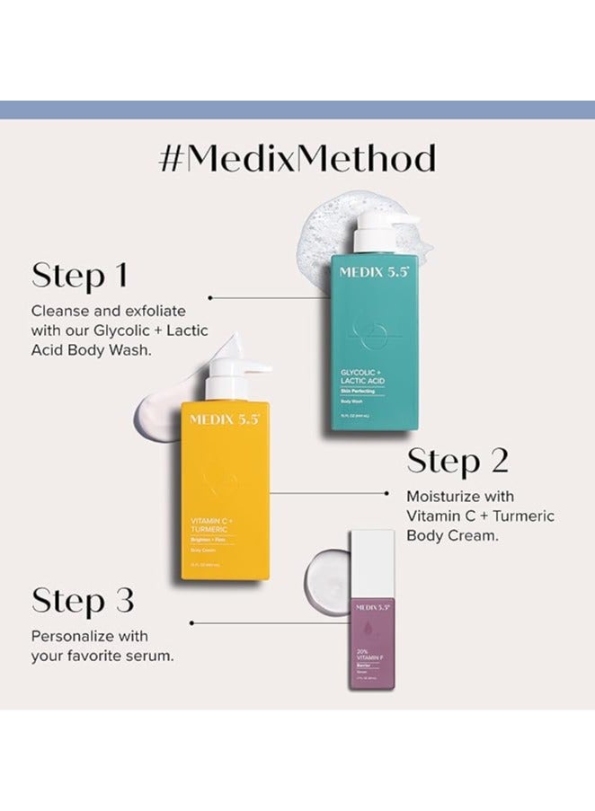 ميديكس 5.5 ميديكس ٥.٥، كريم للجسم، فيتامين سي + الكركم، ١٥ أونصة سائلة (٤٤٤ مل) - Image 4