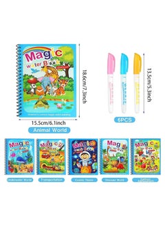 Oasisgalore Magic Water Painting Book,Educational Learning Toys for Kids Ages 1 2 3 4  - Image 2