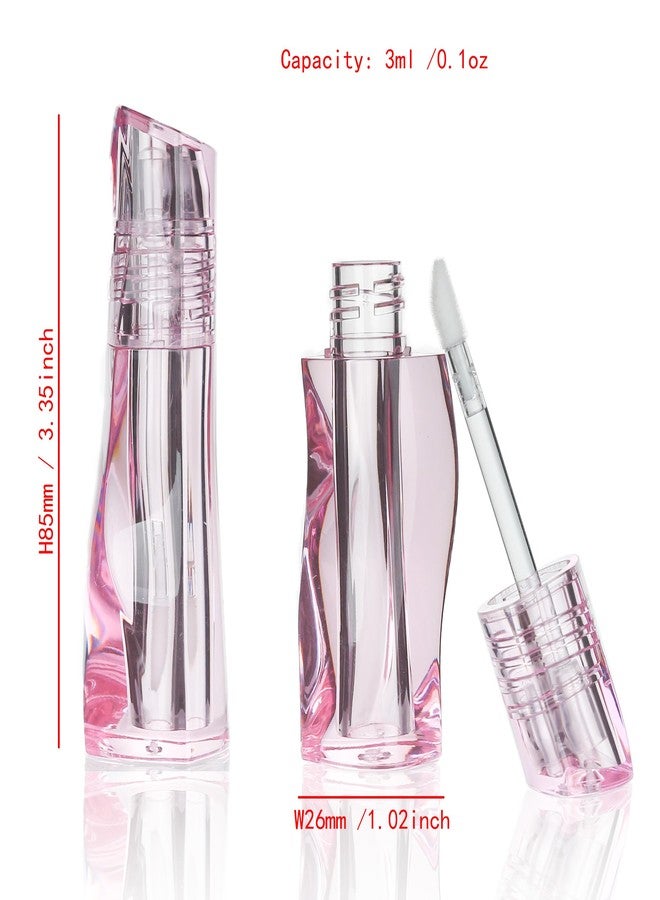 COSIDEA 14 pcs 3ml Pink Empty thick wall lip gloss tubes with wand unique twisted shape lipgloss tube container bottles - Image 2
