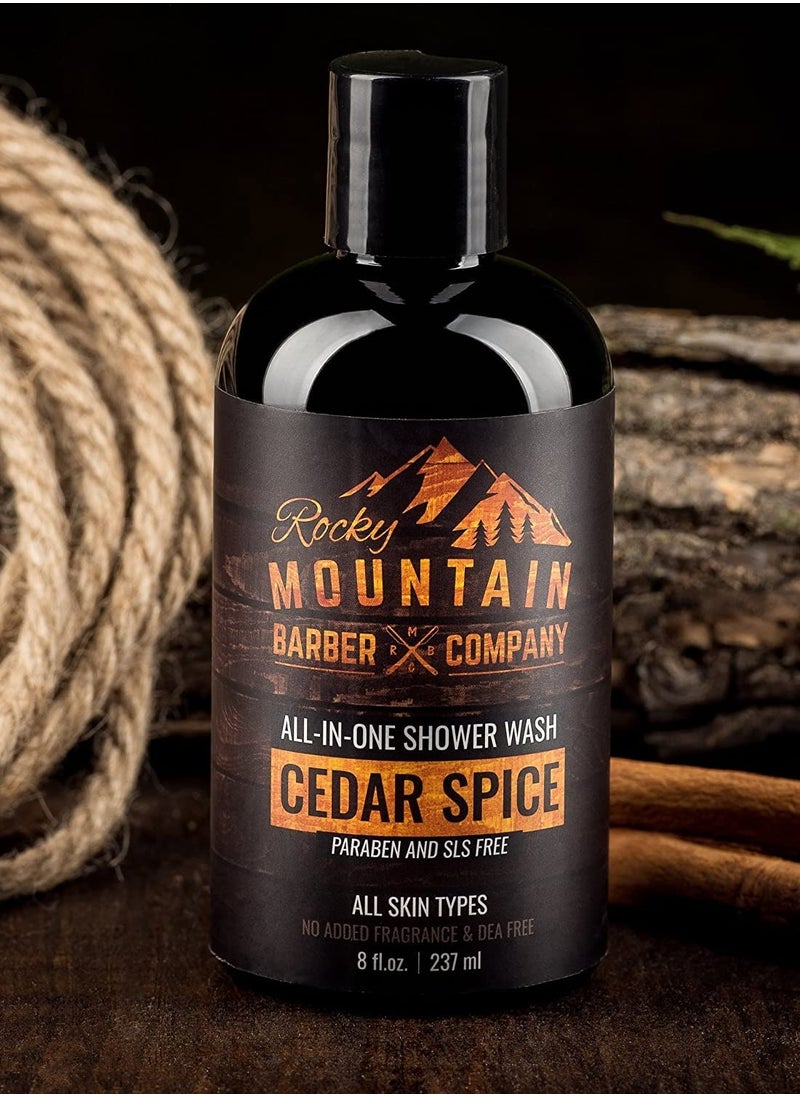 Rocky Mountain Barber Company Cedar Spice All-In-One Body Wash – Shampoo, Body Wash, Conditioner, Face Wash & Beard Wash with Essential Oils - 8 oz - pzsku/Z5C371C90C5234E582713Z/45/_/1740409873/0e7f3b4c-e40b-45f8-89fe-d064ea42447c