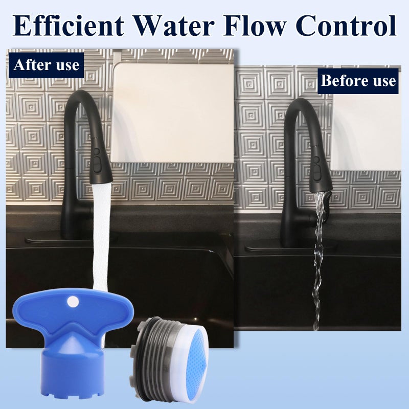 FIX ZHANG Faucet Aerator Flow Restrictor Service Kit Replacement for Moen 137401 Eco-Performance Aerator,1.5 gpm,18.5MM, with Key Removal Wrench Tool,Compatible with Rothbury or Voss - Image 5