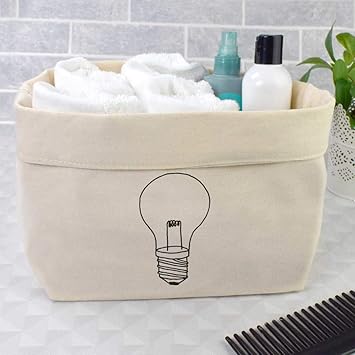 Azeeda Large Lightbulb Canvas OrganiserStorage Bag OR00011479 - Image 2
