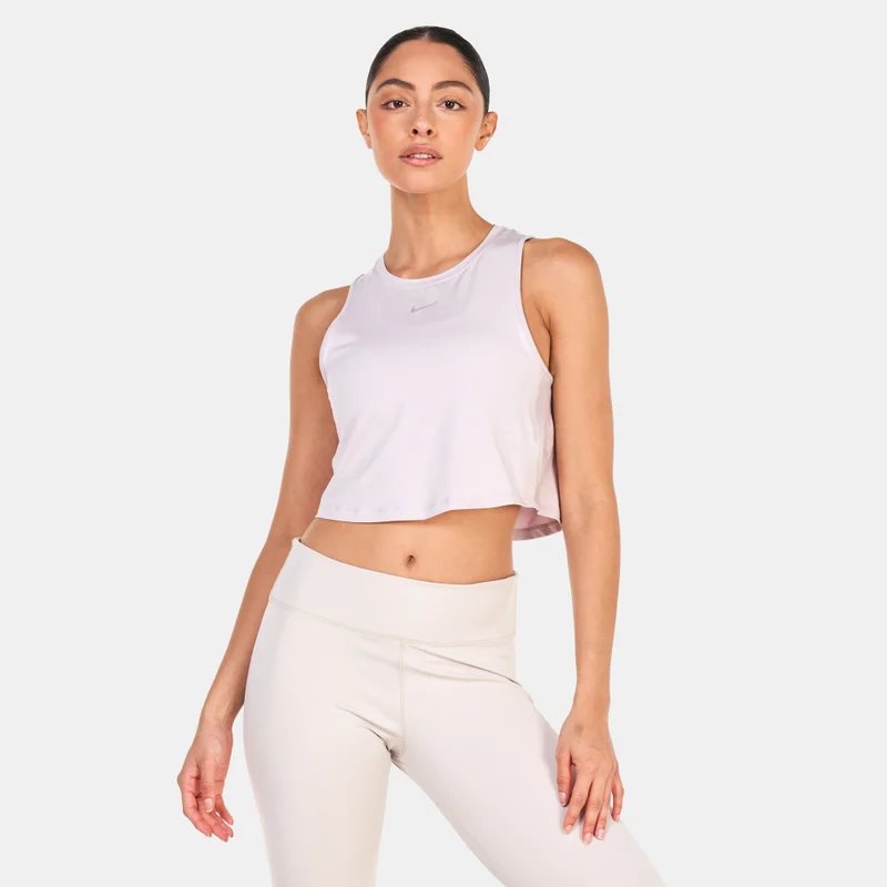 Nike Beige Women's One Classic Dri-FIT Cropped Tank Top for Women | Best Price UAE