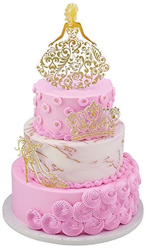 DecoPac QUINCEANERA Cake Decorating Kit XLGOLD Cake and Cupcake Toppers for Girls Sweet 15 Birthdays and Parties Quince Aos - Image 1