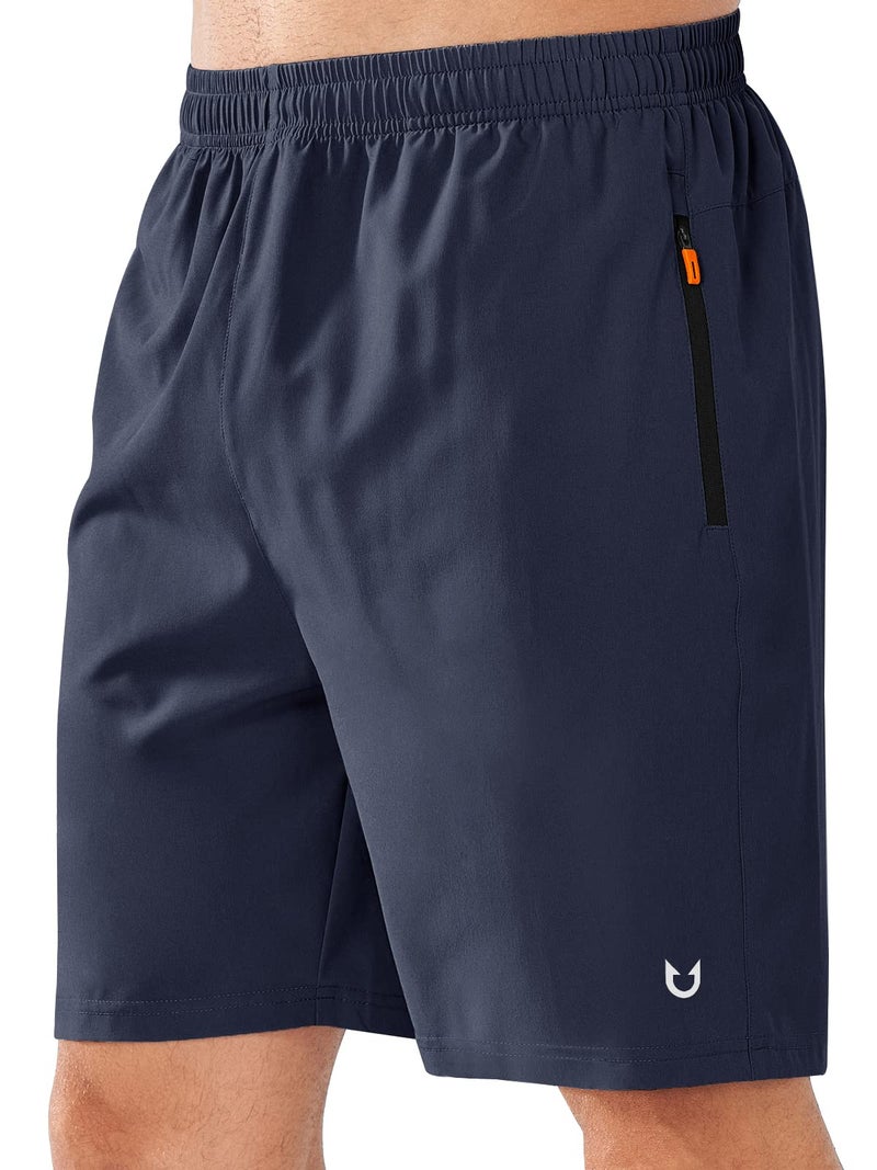 NORTHYARD Men's Athletic Running Shorts Quick Dry Workout Shorts Lightweight Sports Gym Basketball 7"/ 9"/ 5" Tennis Hiking Exercise Navy-7 inches M - Image 1