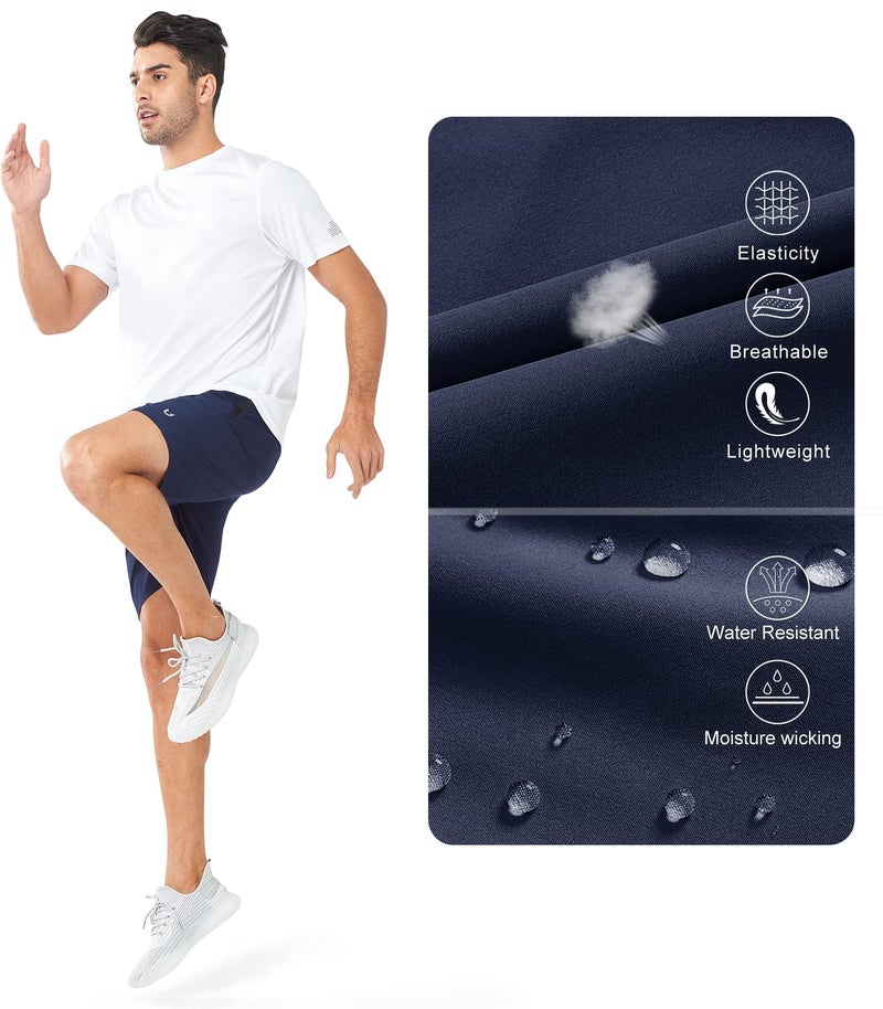 NORTHYARD Men's Athletic Running Shorts Quick Dry Workout Shorts Lightweight Sports Gym Basketball 7"/ 9"/ 5" Tennis Hiking Exercise Navy-7 inches M - Image 5