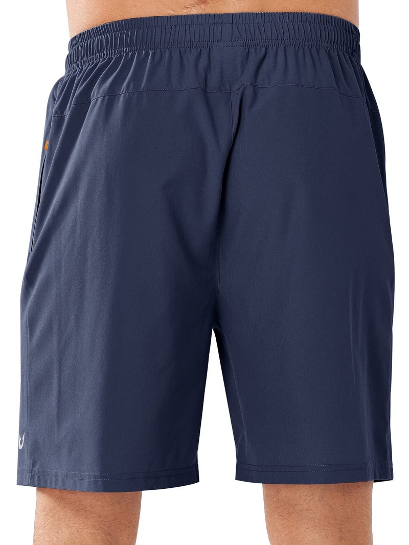NORTHYARD Men's Athletic Running Shorts Quick Dry Workout Shorts Lightweight Sports Gym Basketball 7"/ 9"/ 5" Tennis Hiking Exercise Navy-7 inches M - Image 2