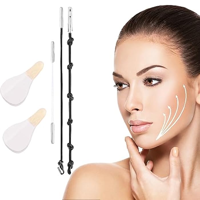 Elitecran Face Lift Tape, Face Tape Lifting Invisible, 40 Pcs Face Lift Double chin Stickers Neck Lift Tapes and Bands Makeup Tool for Lifting Saggy Skin and Wrinkles - Image 1