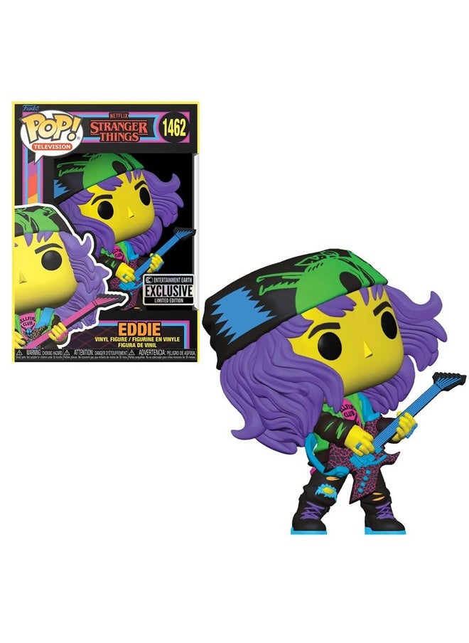 Funko Funko Pop! Stranger Things Eddie with Guitar Blacklight Vinyl Figure #1462 - Entertainment Earth Exclusive  - Image 1
