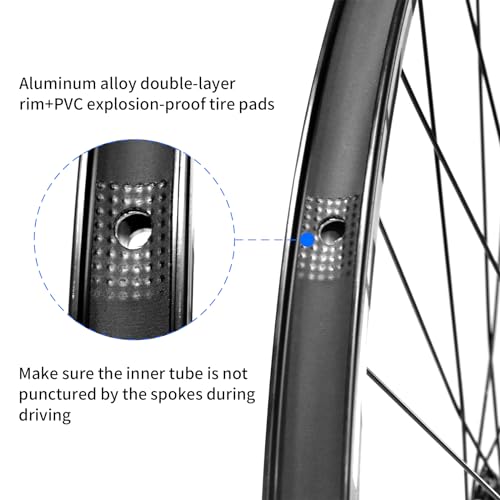 ZTZ 26""/27.5""/29"" Mountain Bike Wheelset，Ultralight Aluminum Alloy Rim 32H High Strength Bike Wheels， Quick Release Disc Brake MTB Wheel Set， Compatible 7-12 Speed Cassette, WH-001 - Image 5