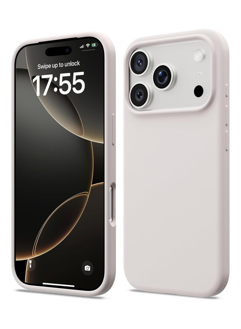 Silicone Case Compatible with iPhone 17 Pro Max, Slim Liquid Silicone Phone Case with 3-Layer Soft Rubber Shockproof Bumper with TPU Lining (Grey) - Image 1