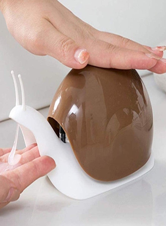 TabEnter Cute Snail Soap Dispenser for Kitchen Bathroom etc. (120ML) (Brown) - Image 1