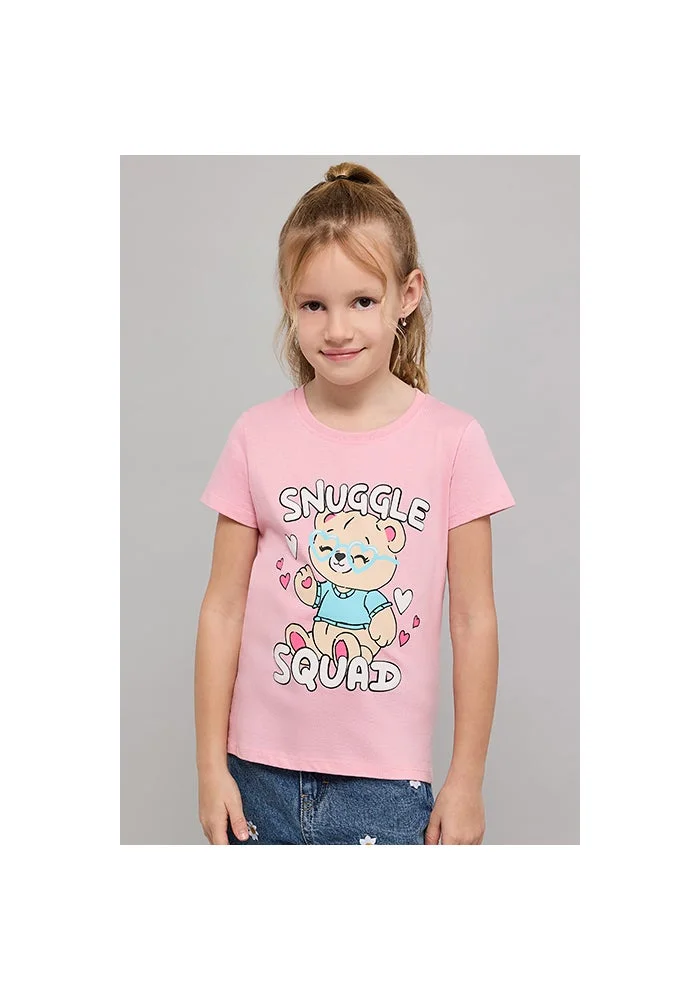 R&b Printed T-Shirt with Crew Neck and Short Sleeves