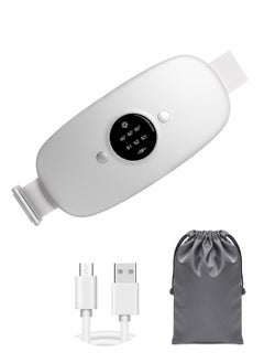 Syarme Portable Cordless Heating Pad, Menstrual Period Electric Fast Heating Belly Wrap Belt, Used to Relieve Cold, Pain, and Discomfort in the Abdomen and Back, 3 Temperature and Intensity - White  - Image 1