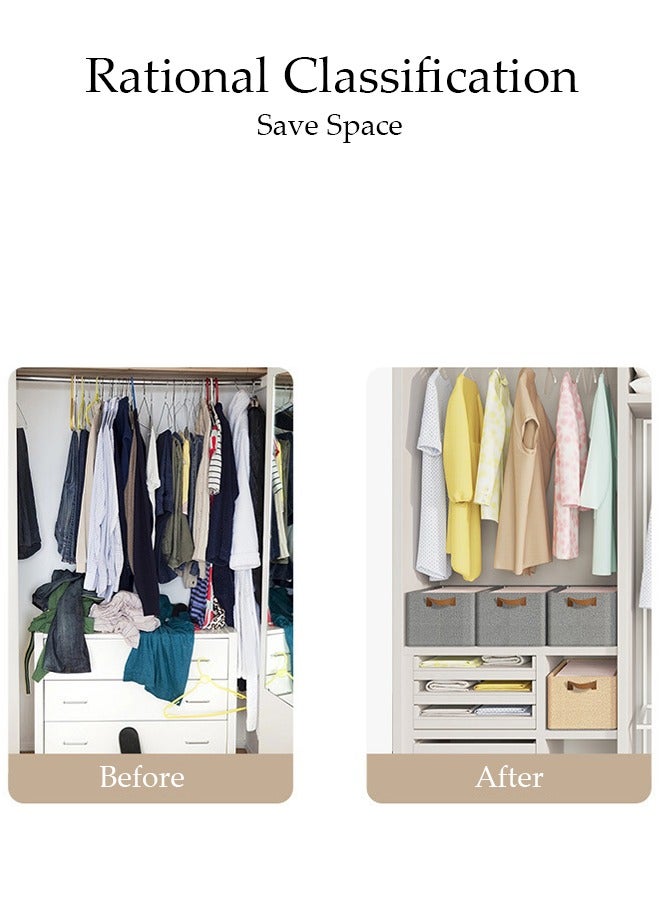 3pcs Wardrobe Clothes Organizer Foldable Closet Storage Organizer for Clothes Jeans Washable Closet Storage Boxes with Carrying Handles Cube Storage Bin for Home Bedroom Office