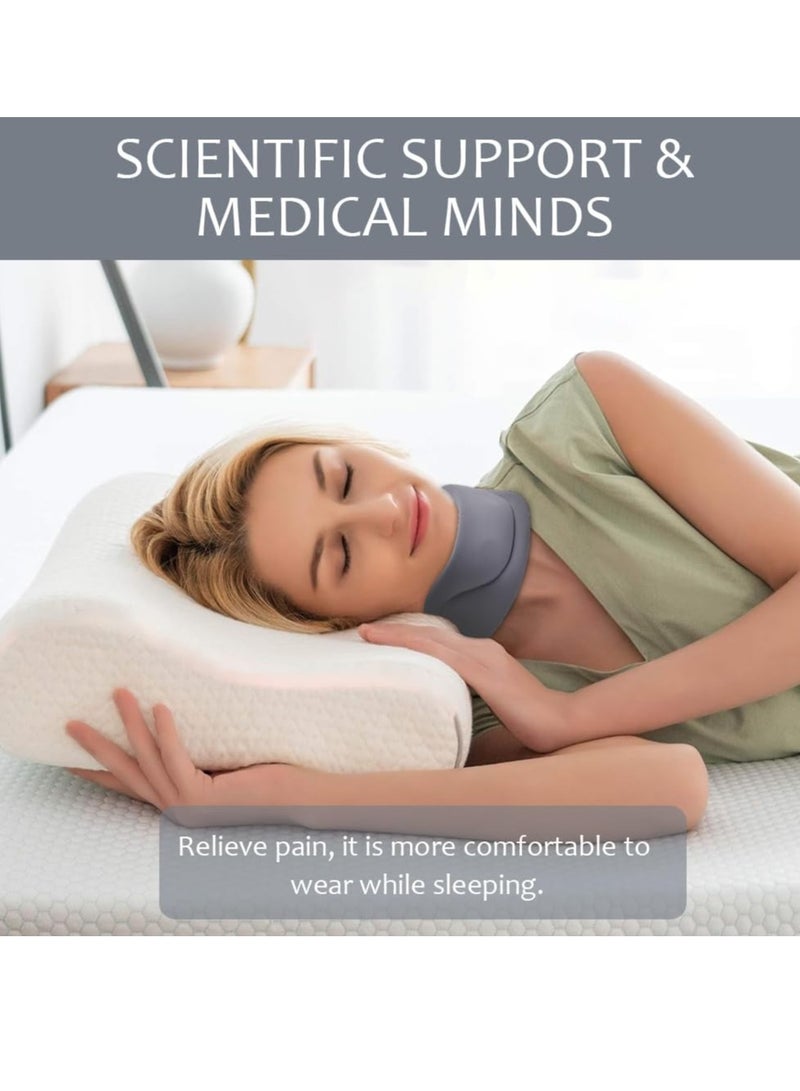 KASTWAVE Neck Brace, Soft Foam Cervical Collar for Sleeping, Neck Support Brace for Neck Pain Relief, Wraps Keep Vertebrae Stable and Aligned for Relief of Cervical Spine Pressure for Women & Men, M - Image 2