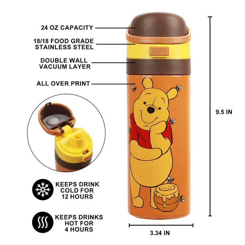 Bioworld Winnie The Pooh You Had Me At Hunny Gold 24 Oz Stainless Steel Tumbler - Image 2