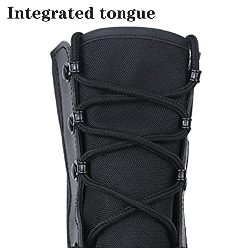 LUDEY Tactical Boots for Men Lightweight Military Boots Durable Army Combat Boots Comfortable Work Boots Waterproof Security Boots Black 9.5US - Image 5