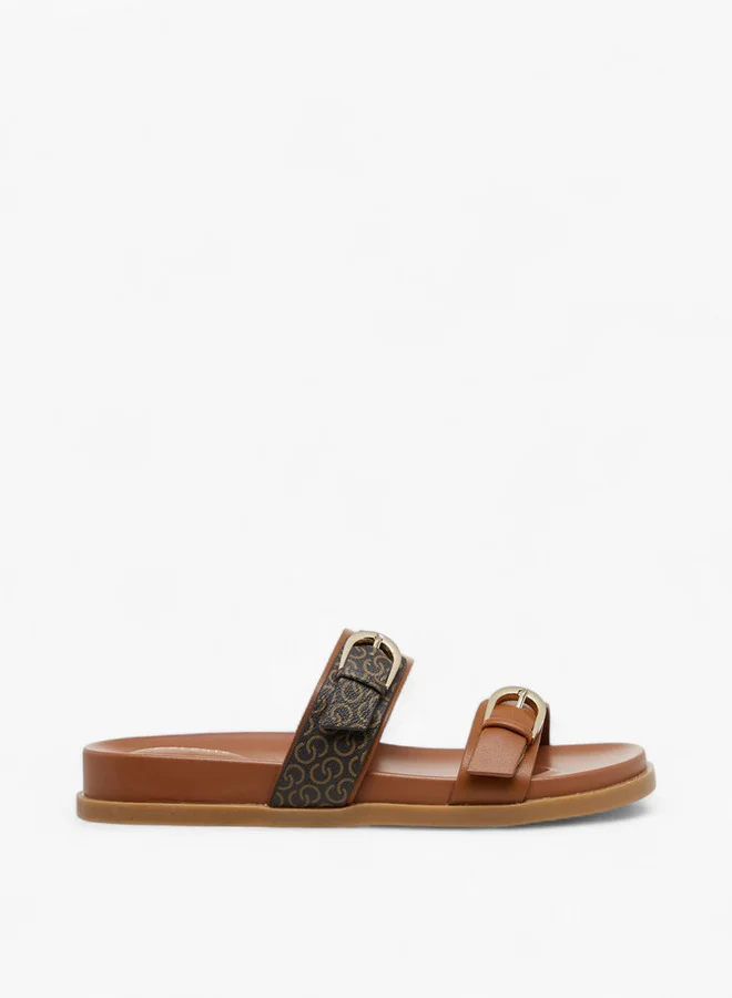 سيليست Women's Buckle Accent Slip-On Sandals