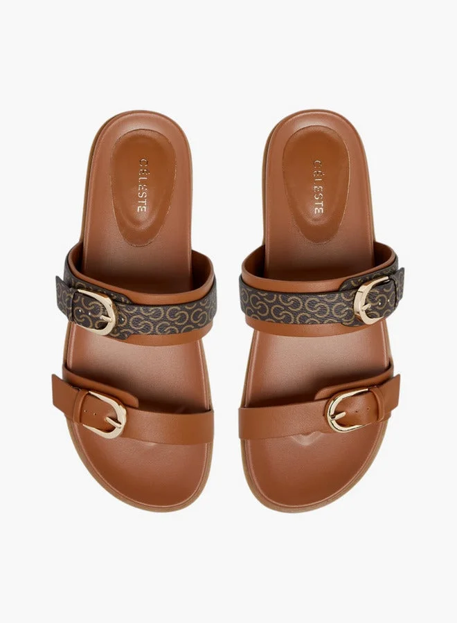 Celeste Women's Buckle Accent Slip-On Sandals