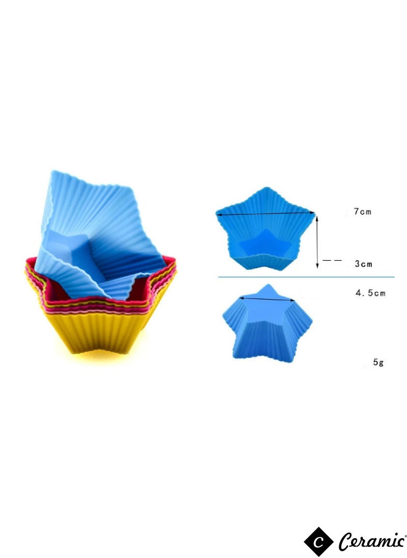 CERAMIC Silicone Muffin 42 Pack Cups Selizo Silicone Cupcake Baking Cups Reusable Muffin Liners Cupcake Wrapper Cups Holders for Muffins Cupcakes and Candies  - Image 5