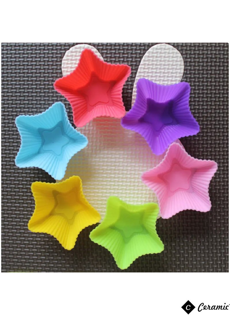 CERAMIC Silicone Muffin 42 Pack Cups Selizo Silicone Cupcake Baking Cups Reusable Muffin Liners Cupcake Wrapper Cups Holders for Muffins Cupcakes and Candies  - Image 2
