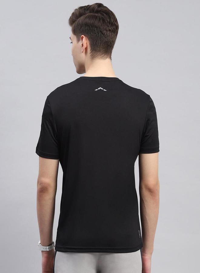 Rock.it Men Black Solid Round Neck Short Sleeves T Shirt - Image 4