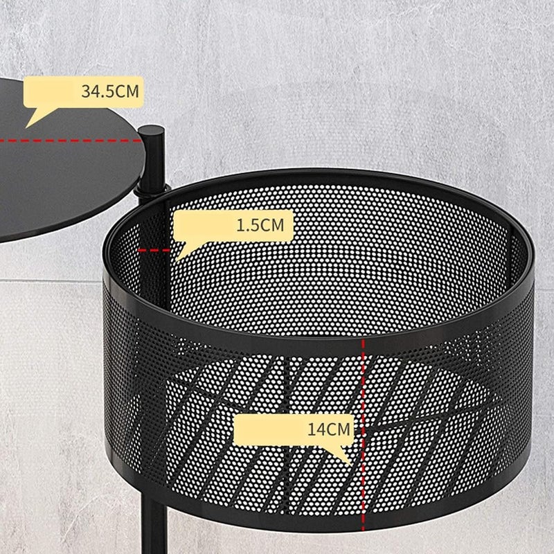 SHOWAY Kitchen Storage Rack Rotating Vegetable Rack Floor Standing Multi Layer Kitchen Storage Rack, Household Storage Shelf For Kitchen Living Room Color Black 4 layers - Image 5