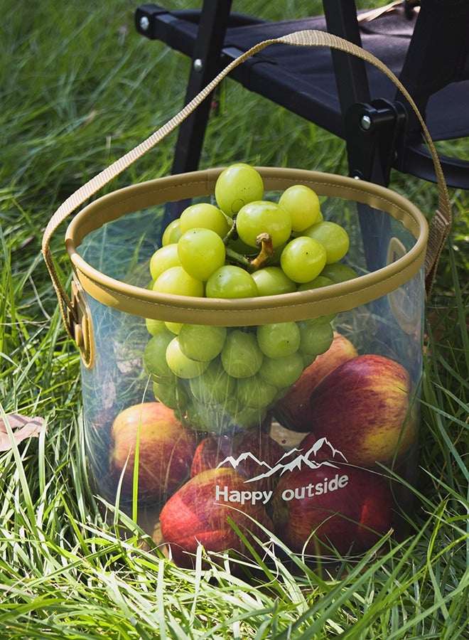 سعيد خارج دلو محمول قابل للطي بسعة 9.5 لتر، حاوية مياه متعددة الاستخدامات، حوض استحمام، حوض لنقع القدمين، دلو غسيل، حوض استحمام للحيوانات الأليفة، دلو لغسيل السيارات - مصنوع من مادة EVA عالية الكثافة مع خياطة معززة وسطح سهل التنظيف - مثالي للتخييم، السفر، التنزه، الشاطئ، مطبخ العربة، البستنة والاستخدام العائلي - تصميم خفيف الوزن سريع الطي مع مقبض كاكي - Image 5