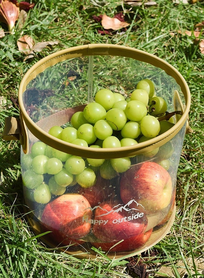 سعيد خارج دلو محمول قابل للطي بسعة 9.5 لتر، حاوية مياه متعددة الاستخدامات، حوض استحمام، حوض لنقع القدمين، دلو غسيل، حوض استحمام للحيوانات الأليفة، دلو لغسيل السيارات - مصنوع من مادة EVA عالية الكثافة مع خياطة معززة وسطح سهل التنظيف - مثالي للتخييم، السفر، التنزه، الشاطئ، مطبخ العربة، البستنة والاستخدام العائلي - تصميم خفيف الوزن سريع الطي مع مقبض كاكي - Image 2