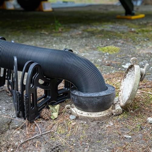 Camco 10-Foot RV Sewer Hose - Great for the Occasional Camper - Crafted of 12 Mils of HTS Vinyl - Compresses to 14-Inches for RV Storage - Black (39601) - Image 3