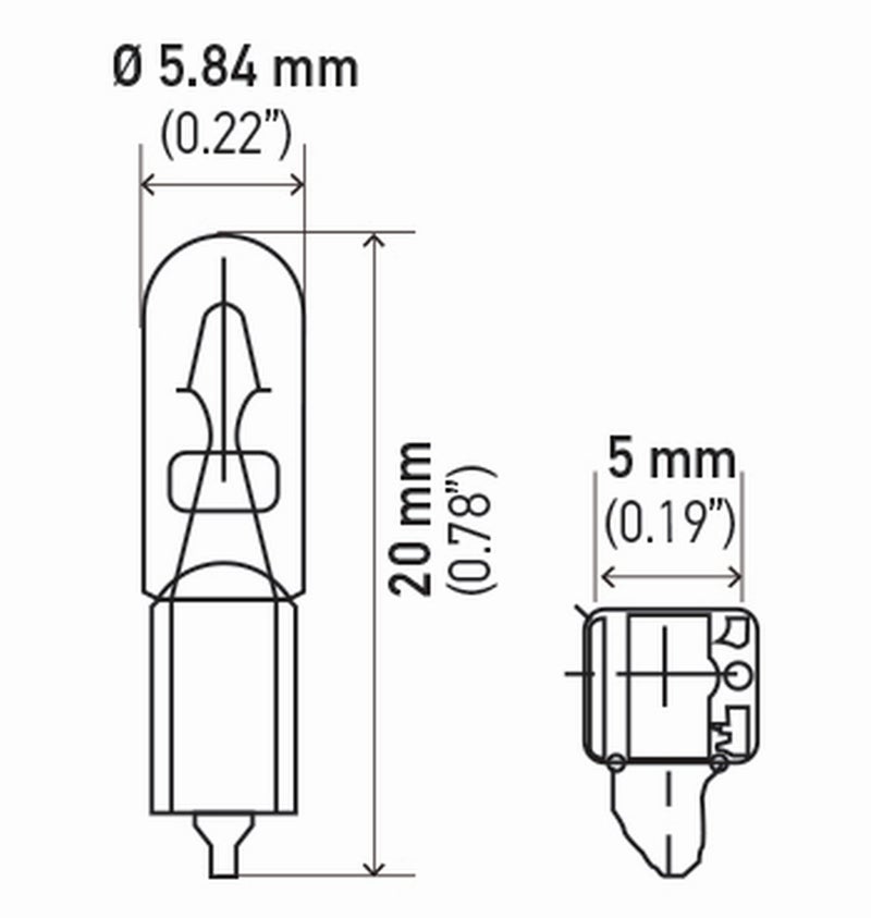 HELLA مصباح HELLA 2721TB 2721 12V 1.2W W2X4.6D T1.5 (2) ، متعدد - Image 2