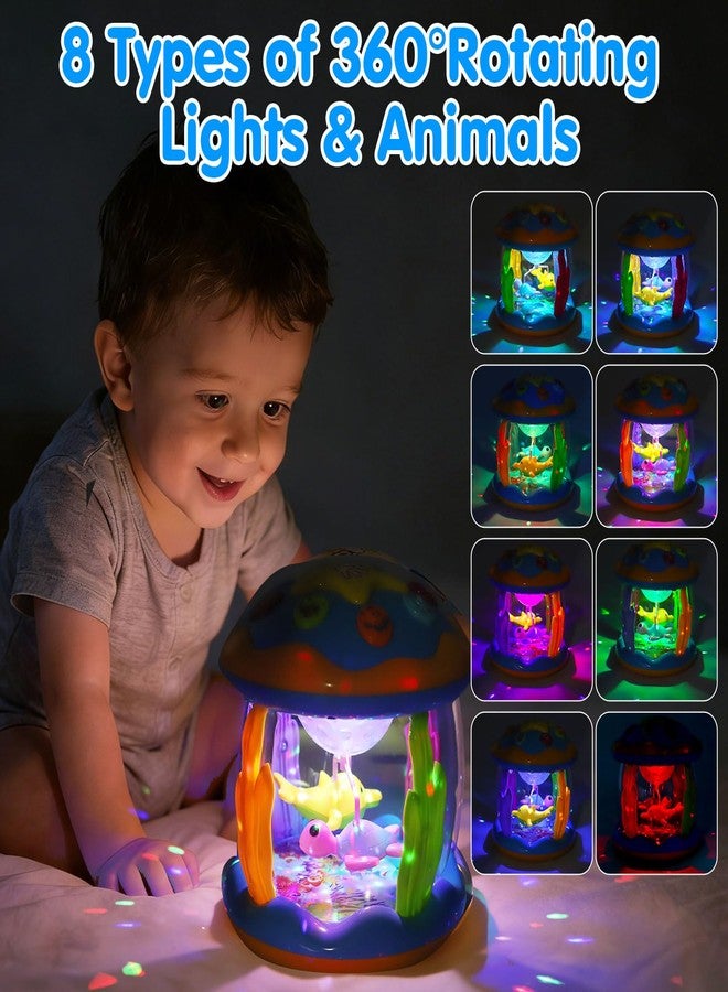 Tsomtto Baby Toys 0-6 Months Ocean Rotating Projector Musical Light Up Tummy Time Toys for Infants 0-3 4 5 6 7 8 9 Months Baby Aquarium Crawling Toys 6-12 Month Boys Girls 1 2 Year Old Birthday Newborn Gifts - Image 3