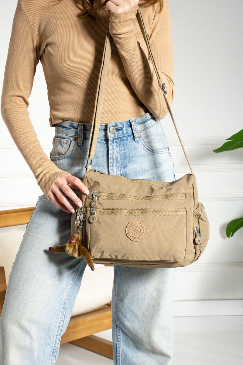 Sanmorris Women's Waterproof Parachute Fabric Multi-Eye Adjustable Cross Strap Shoulder Bag  - Image 1