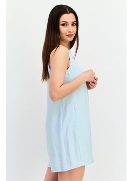 Lyle & Scott Women Brand Logo Sleeveless Playsuit, Turquoise  - Image 2